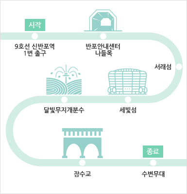반포달빛길 지도
