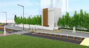 신이촌나들목 조감도. 이촌나들목과 서빙고나들목 사이 중간지점에 조성