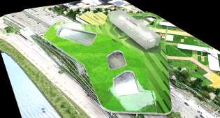 반포덮개공원 조감도. 올림픽도로와 반포 일대 주거지역 연결