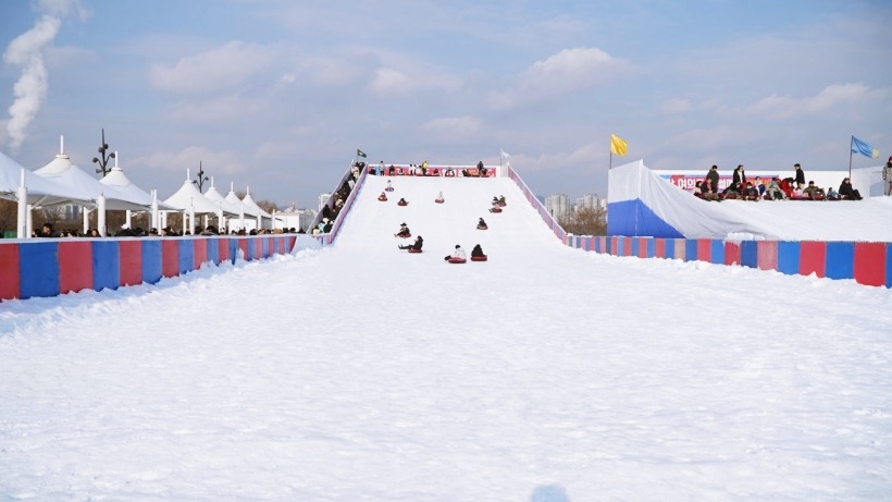 여의도눈썰매장 슬로프 전경