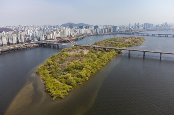 밤섬 드론 촬영 전경