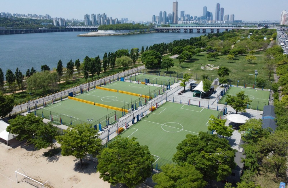 이촌축구교육장 드론 촬영 전경